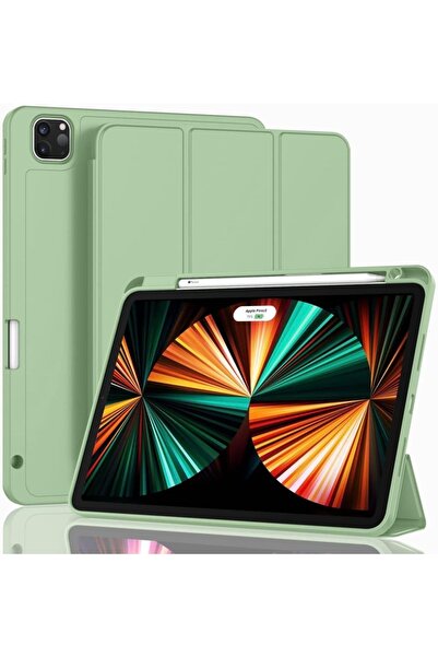 UnDePlus Apple Ipad Pro 12.9 6. Nesil 2022 Kılıf Pen Charge Kalem Bölmeli A24...