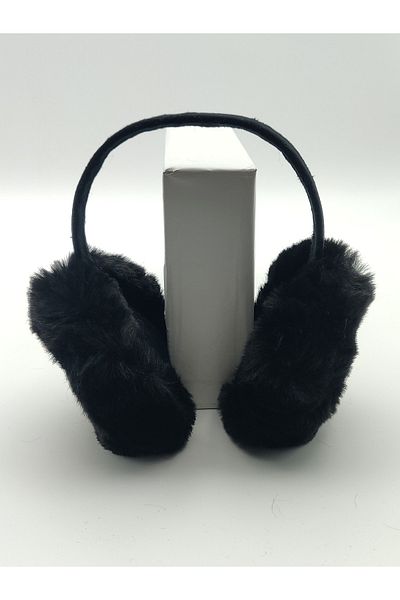 AXE SPORTSWEAR Winter Black Soft Textured Foldable Folding Plush Ear Warmer Protective Big Headphones