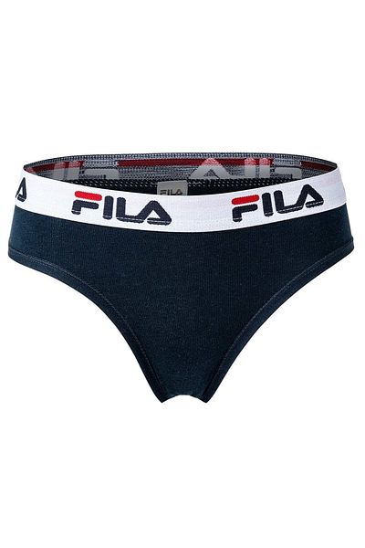 FILA Damen Slip - Regular Waist, Slip mit breitem Logo-Bund, Baumwolle, einfarbig