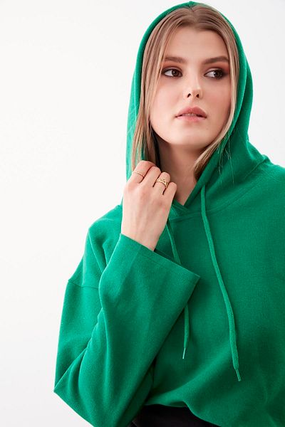 Green top ladies sweatshirt