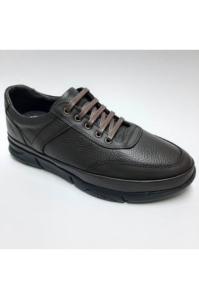 FOREX Genuine Leather Rubber Sole Orthopedic Anatomic Diabetic Brown Lace-Up Men's Shoes