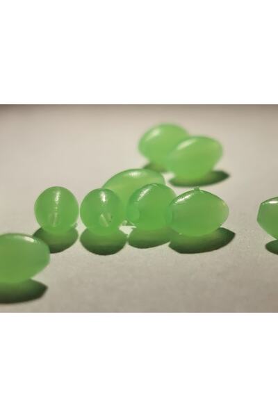 İthal Fosforlu Glow Delikli Boncuk Asansör Takım Ve Zoka Balıkçılık Için Ideal Ürün 100 Lü Paket 3,4mmx5mm