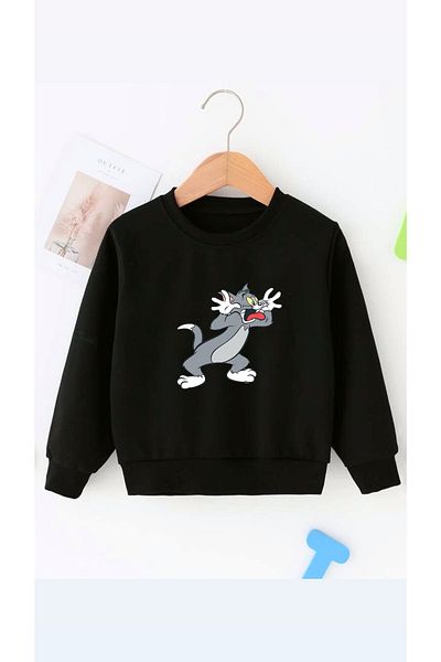 My Blog Kids Tom Oversize Black Oversize Sweatshirt