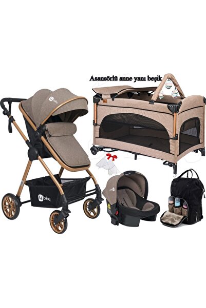 4 Baby Esse 5 Li Set Travel Sistem Bebek Arabası Esse Oyun Parkı Beşik Çanta Yagmurluk