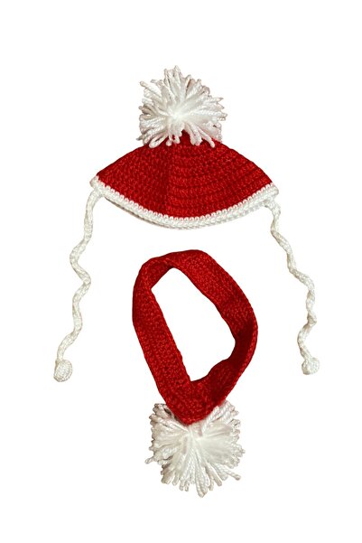 Lets Get Pet Mudanya Noel Şapka Kaşkol Kedi Köpek Yeni Yıl Seti