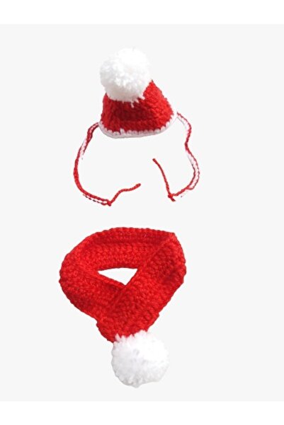 Lets Get Pet Mudanya Noel Şapka Kaşkol Kedi Köpek Yeni Yıl Seti
