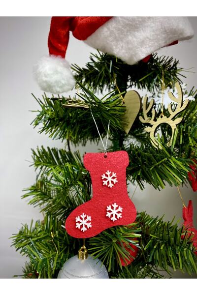 Mini Tasarım Atölyem زينة شجرة عيد الميلاد على شكل ندفة الثلج