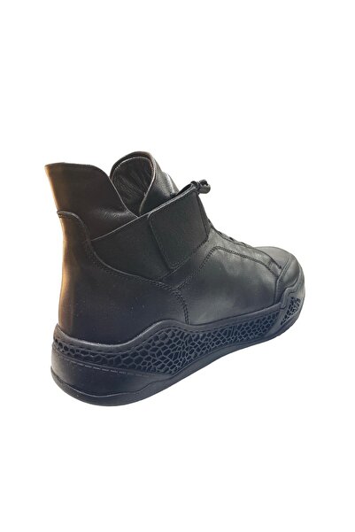 JAMES FRANCO 6823 Erkek Casual Hakiki Deri Bot Siyah