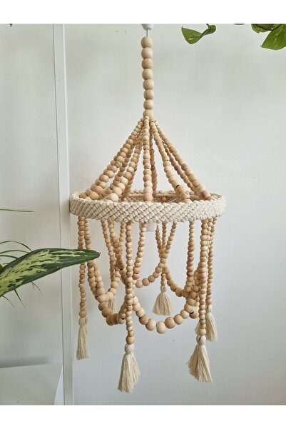 Makrome Boncuklu Avize