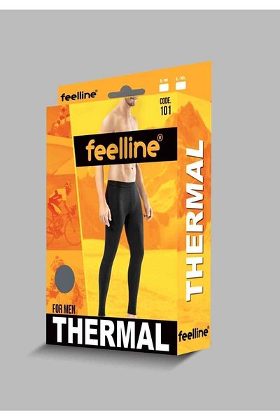 Feelline Мъжки черен термо чорапогащник