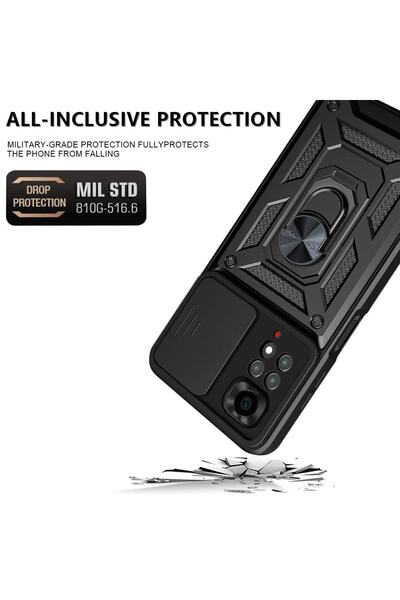m.tk moveteck Xiaomi Redmi Note 11 Pro & 12 Pro 4g Compatible Camera Protected Lens Armor Tank Ring Silicone Case