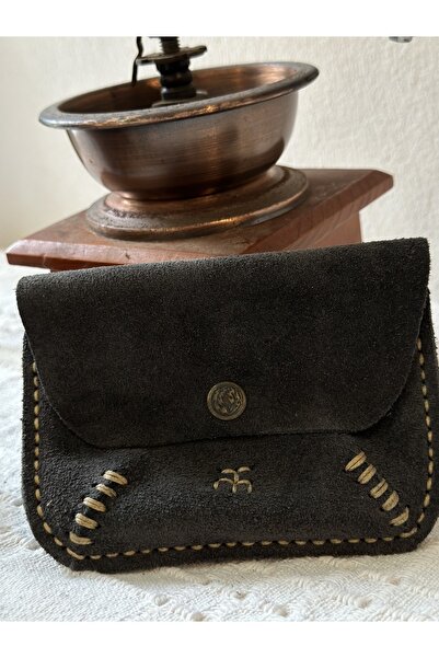 Tuvita Collection Bodrum Süet Deri Bozuk Para Cüzdanı