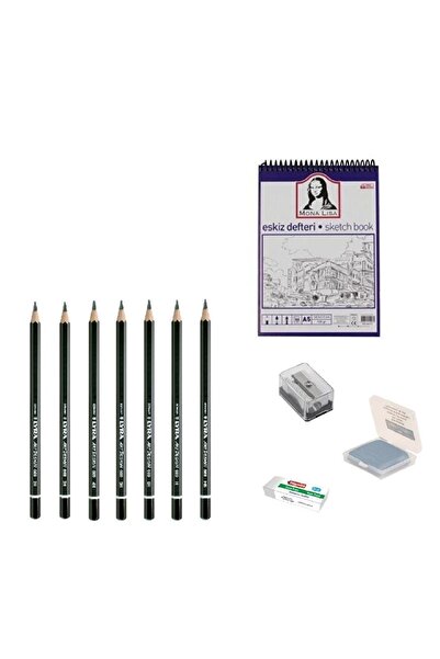 LYRA Eskiz Başlangıç Seti 3 + Dereceli Kalem + A5 Defter + Dağıtıcı Set + Sil...