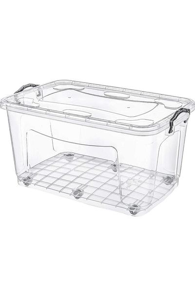 Cosiness Multi-Purpose Transparent Storage & Toy Box with Wheels 2 Liters (60 Lt 80 Lt)