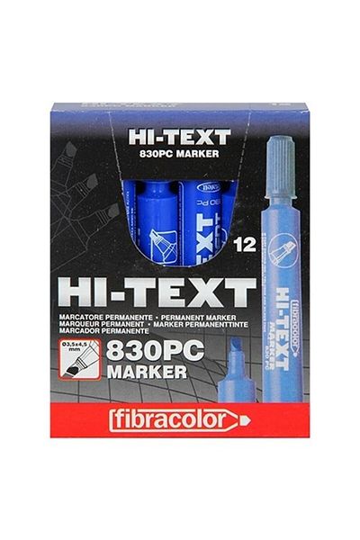 Hi-Text 72 Pieces 830pc Cut Nib Permanent Pen Parcel Pen Blue