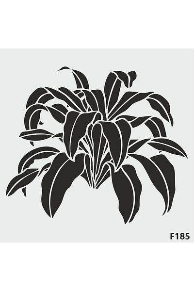 STENCİLTASARIM Stencil Design F185 Leaf Wall Wood Glass Fabric Painting Pattern