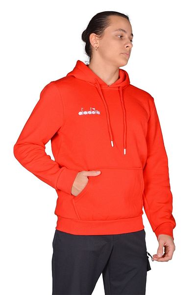 Diadora Bergamo - Мъжки спортен суитшърт от червен памук - Ddber1030016