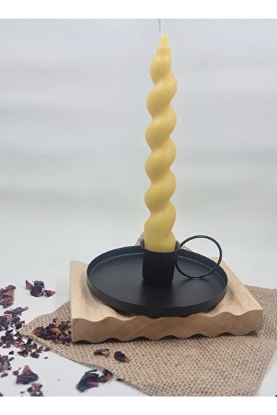 MUMBOX Sarı Şamdan Burgu Kokulu Spiral Mum