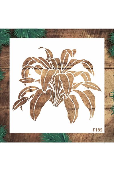 STENCİLTASARIM Stencil Design F185 Leaf Wall Wood Glass Fabric Painting Pattern