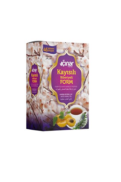Çınar شاي أعشاب مشكل مع المشمش وإكليل الجبل 45 كيسًا مفلترًا