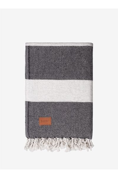 Barine Wool Rice Wool Sofa Throw Blanket Black 125X175