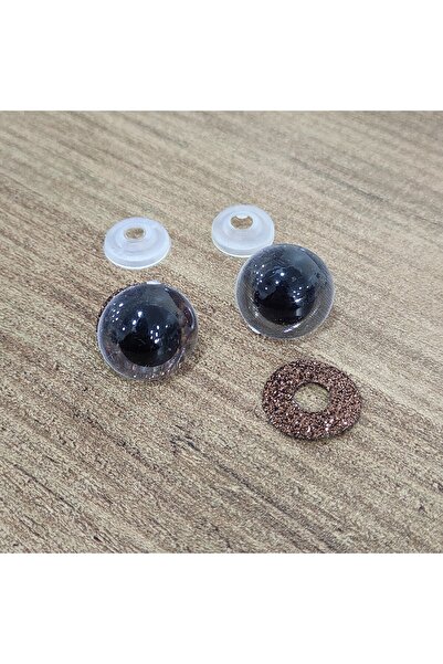 hobimon Amigurumi 18 mm șurub ochi cu sclipici colorate - maro - 10 bucăți (5...