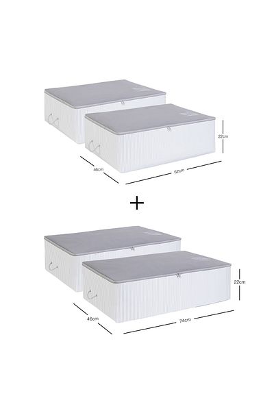 Ocean Home Textile Šedý základní polštář ze 4 dílů, přikrývka, svetr, Hurcu