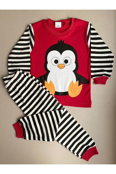 ÖZÖZ BEBE Penguin Patterned Pajama Set