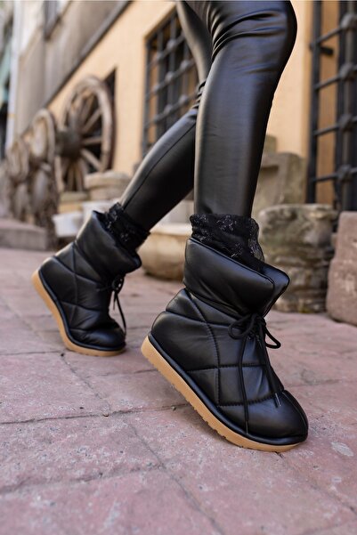 ANGELİNA JONES Cizme matlasate din piele naturală neagră Serry pentru femei