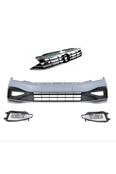 OLED GARAJ Passat B8 Için Uyumlu 8.5 Görünüm R-line Ön Tampon Ve Panjur Seti