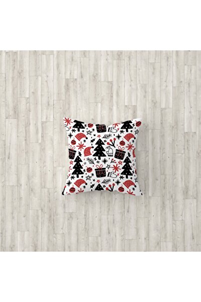 Talia Home Set de 4 huse de pernă cu model de cerb de Anul Nou