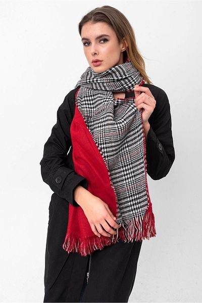 Saria Moda Double Sided Houndstooth Pattern Women's Shoulder Shawl