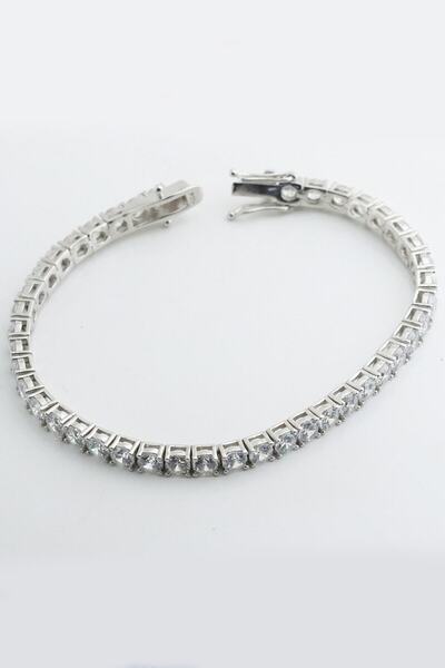 silverpoint 3 Mm Yuvarlak Taş Suyolu Bileklik