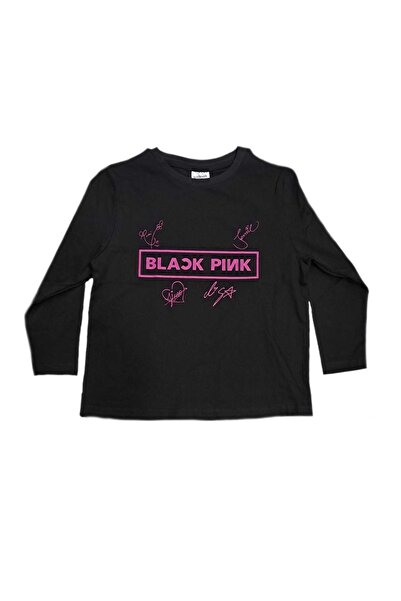 GC GÖKHAN CLUB Μαύρο μακρυμάνικο μπλουζάκι Blackpink Unisex Owersize