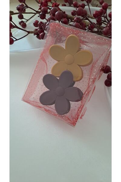 SOUL BY A&B Purple And Yellow Flower Hairpin Pinched Hair Clip New Year's Eve...