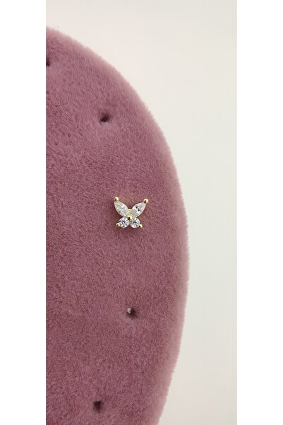 925 Sterling Silver Stone Butterfly Tragus Cartilage Earrings(SINGLE)
