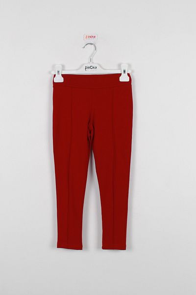 incity Girl's Burgundy Front Striped Tights