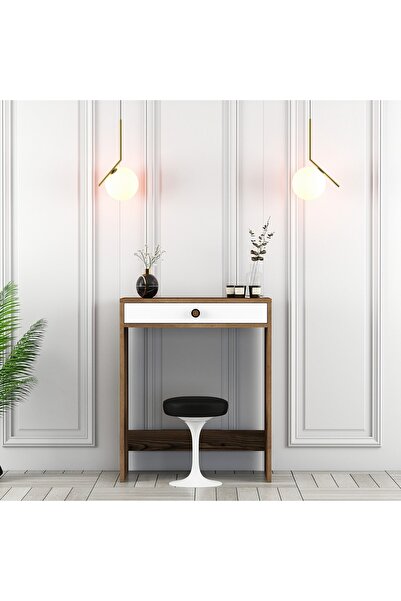 Variant Mobilya Lizbon Mini Makyaj Masası Dresuar - Ceviz / Beyaz