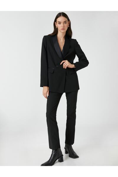 Koton Kalhoty s rozparkem a zvýšeným pasem s prošíváním