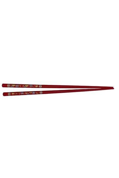 Gaishi Bambu Chopstick Kırmızı N-0021 Çok Kullanımlık 23 Cm. 1 Çift