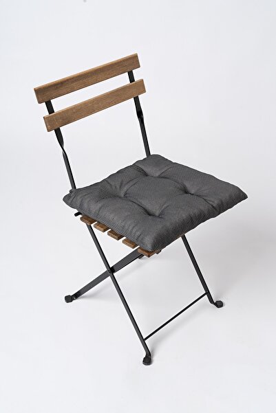 Binsy 40 40 Yumoş Dolgulu Sandalye Minderi Balkon Minderi Yer Minderi Polyester Kumaş Antrasit