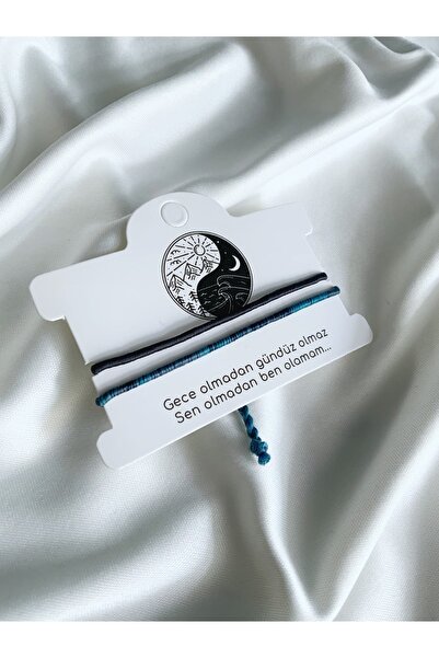 Atölye Merdiven Ying Yang Çift Bileklik Seti 2li Sensiz Olmaz Bff, Çift, Arkadaşlık, Sevgili Bilekliği