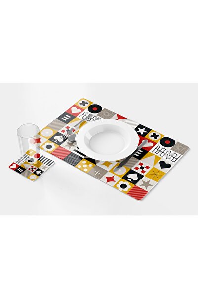 Queen Bee İstanbul Σετ ακρυλικών αμερικανικών σουπλάκια και ποτηροθήκες με ρε...