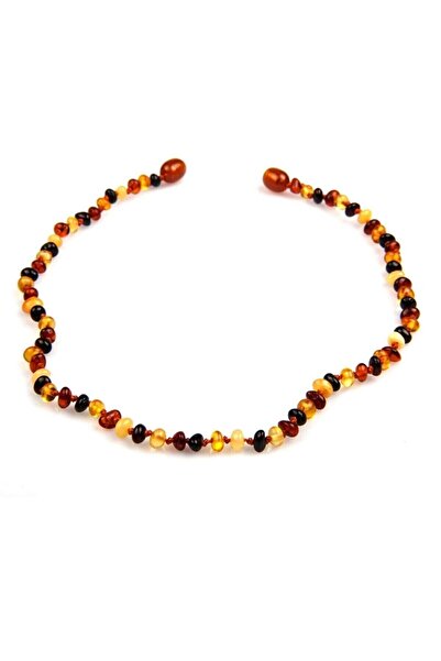 Welta قلادة أسنان الطفل البلطيقية متعددة الألوان - العنبر الأصلي