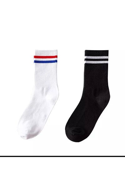 çorapdunyam Βαμβακερές κάλτσες Unisex 2 Pack Striped Train College