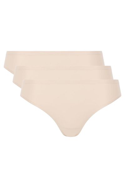Chantelle Damen Tanga, 3er Pack - String, SoftStretch, nahtlos, unsichtbar, Einheitsgröße