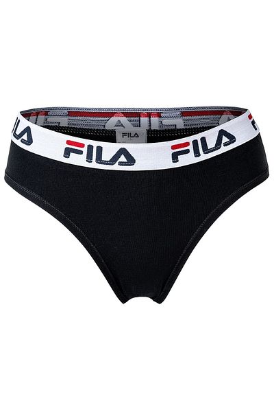 FILA Damen Slip - 4er Pack Briefs, Logo-Bund, Cotton Stretch, einfarbig