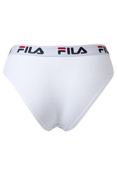 FILA Damen Slip - Regular Waist, Slip mit breitem Logo-Bund, Baumwolle, einfarbig