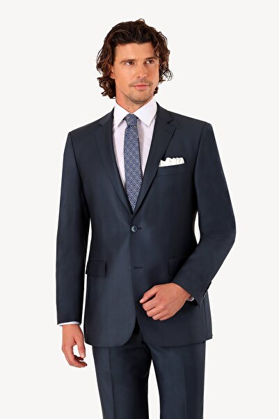 Ysf Erkek Mavi Regular Fit Takım Elbise