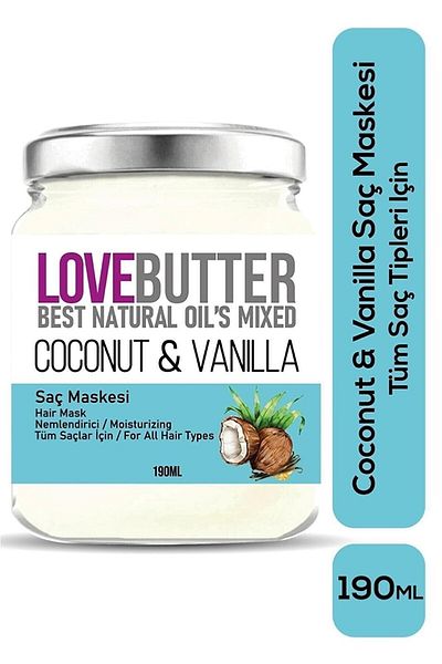 LOVE BUTTER Coconut & Vanilla Moisturizing Hair Mask for All Hair 190 ml